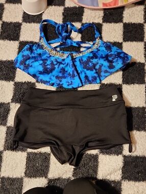 PINK Victoria's Secret Black Swim Skort